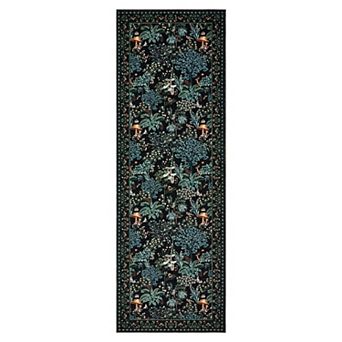Vintage Mushroom Pattern Machine Washable Area Rug Ultra-Thin Low-Pile Soft Multi-Color Carpet