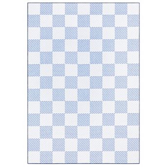 Plaid Machine Washable Area Rugs with Rubber Backing for Living Room Modern Non-Slip Dining Room Rug
