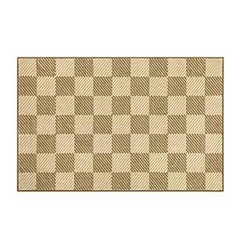 Plaid Machine Washable Area Rugs with Rubber Backing for Living Room Modern Non-Slip Dining Room Rug
