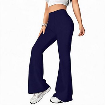 Womens Yoga Pants High Waisted Bell Leggings Buttery Soft Bell Bottom Work Out Stretch Long Pants