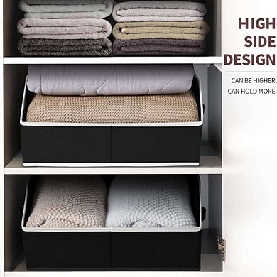 Trapezoid Closet Shelf Organizer Storage Bins 3 Pack