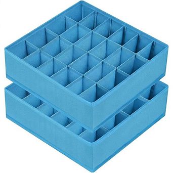 2 Pack Sock and Underwear Drawer Organizer with 24 Cells