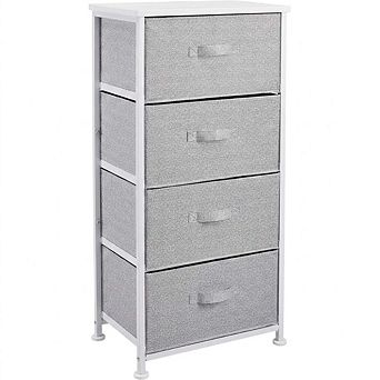 Fabric 4 Drawer Storage Organizer Unit for Closet Bedroom
