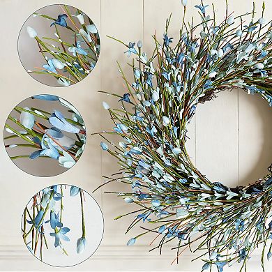 20inch Artificial Forsythia Wreath Front Door Wedding Home Decor