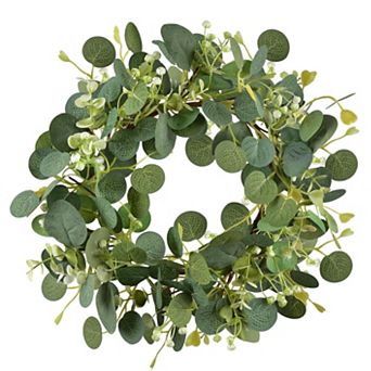 12" Eucalyptus Wreaths Artificial Leaf Berries Front Door Decor