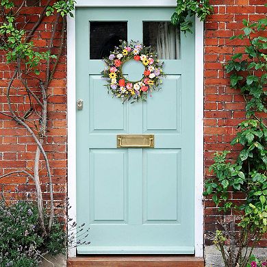 20" Artificial Spring Wreath Flower Door Home Party Wedding Decor