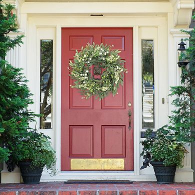 21 Inch Eucalyptus Wreath Greenery Berries Farmhouse Decor