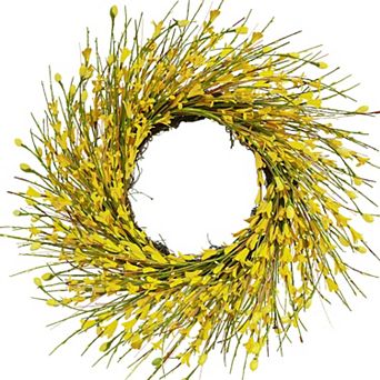 20inch Artificial Forsythia Wreath Home Decor Doll Fit