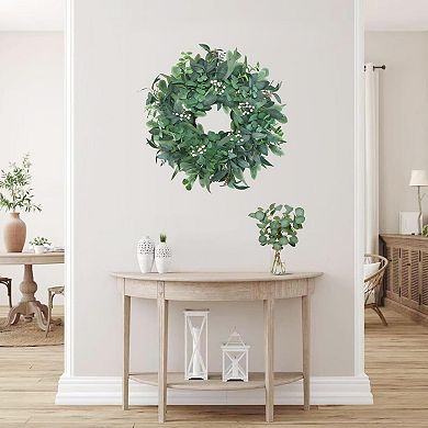 24" Eucalyptus Wreath Berries Front Door Farmhouse Decor