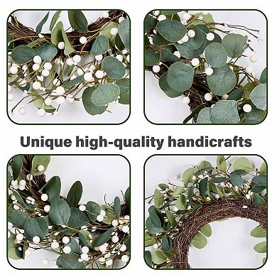 22" Eucalyptus Wreath Christmas Front Door Decoration