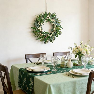 24" Eucalyptus Olive Leaves Wreath with Berries