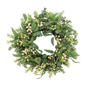 22 Inch Eucalyptus Wreath Berry Leaves Farmhouse Decor