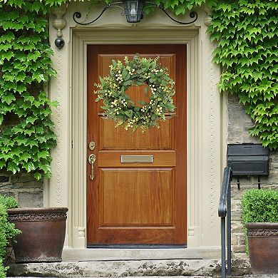 22 Inch Eucalyptus Wreath Berry Leaves Farmhouse Decor