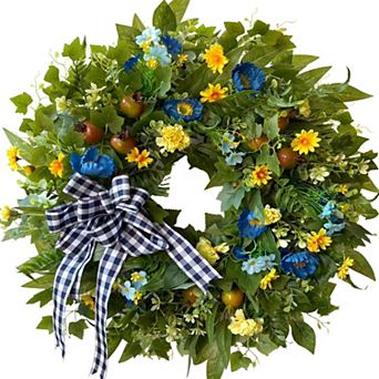 24 Inch Floral Wreath Pomegranates Wedding Farmhouse Decor