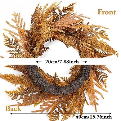 16inch Fall Wreath Pine Pinecone Wheat Farmhouse Decor