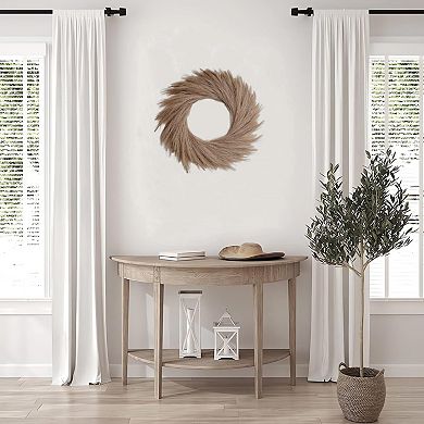 27'' Artificial Pampas Grass Wreath UV Resistant Faux Fluffy Boho Farmhouse Decor