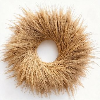 23" Pampas Grass Wreath Handmade Dried Boho Rustic Farmhouse Decor