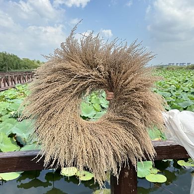 23" Pampas Grass Wreath Handmade Dried Boho Rustic Farmhouse Decor