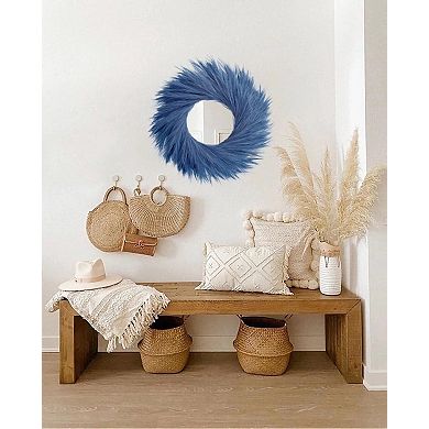 27'' Artificial Pampas Grass Wreath Faux Boho Farmhouse Decor