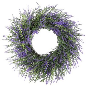 22-inch Lavender Eucalyptus Wreath Home Decor