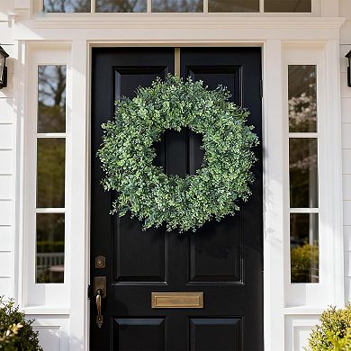 32" Boxwood Wreath Artificial Greenery Farmhouse Decor