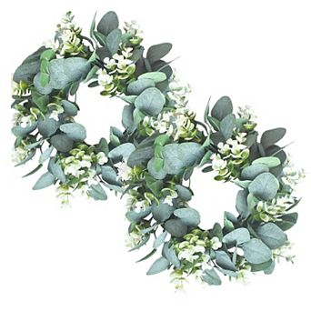 11" Eucalyptus Wreath Artificial Farmhouse Decor