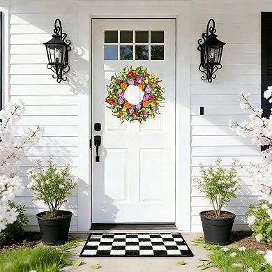 22inch Spring Wreath Eucalyptus Lavender Door Wall Decor