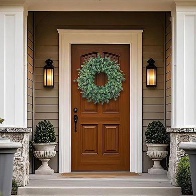 26" Boxwood Wreath Artificial Greenery Door Decor