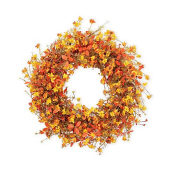 28 Inch Fall Wreath Jasmine Floral Farmhouse Wall Decor