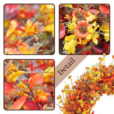 28 Inch Fall Wreath Jasmine Floral Farmhouse Wall Decor