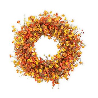 22 Inch Fall Wreath Eucalyptus Berry Jasmine Flower Farmhouse