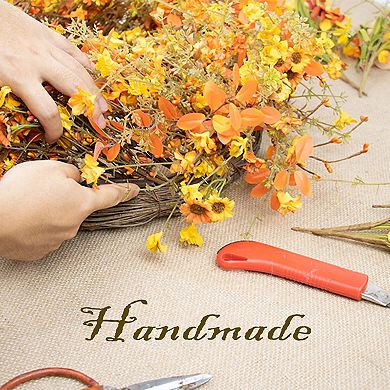 22 Inch Fall Wreath Eucalyptus Berry Jasmine Flower Farmhouse