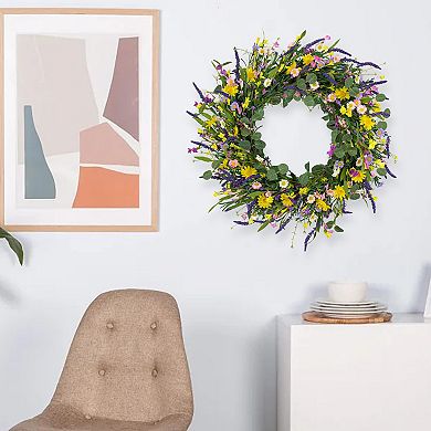 28in Spring Wreath Lavender Flower Easter Wall Decor