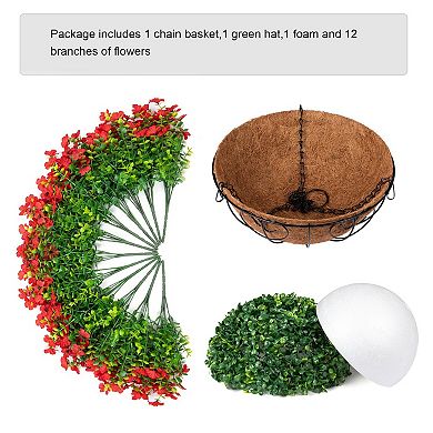 Artificial Hanging Daisy Flower Basket Outdoor Decor