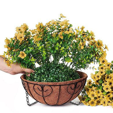 Artificial Hanging Daisy Flower Basket Outdoor Decor