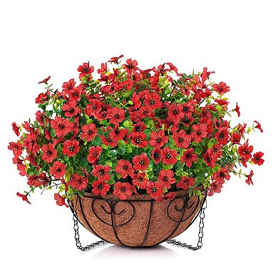 Artificial Hanging Daisy Flower Basket Outdoor Decor