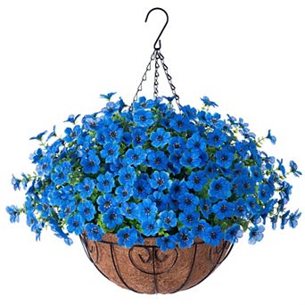 Artificial Hanging Daisy Flower Basket Outdoor Decor