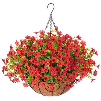 Artificial Hanging Daisy Flower Basket Outdoor Decor