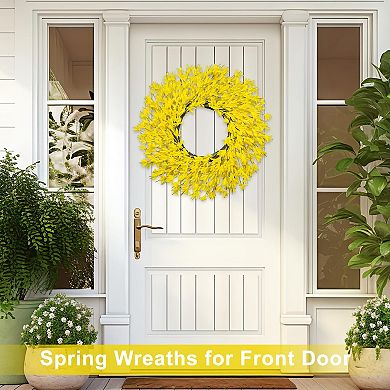 26" Spring Wreath Front Door Floral Farmhouse Decor