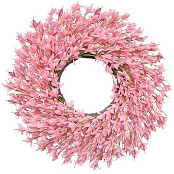 26" Spring Wreath Floral Door Decor Farmhouse Wall Hanging