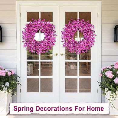 26" Spring Wreath Floral Farmhouse Door Decor
