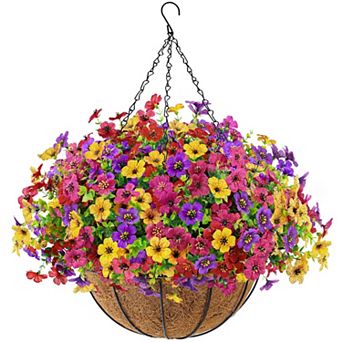 Artificial Hanging Flowers Outdoor UV Resistant Garden Decor