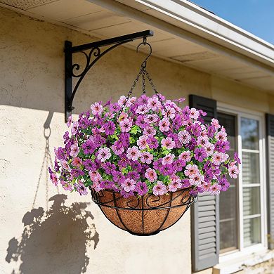 Artificial Hanging Eucalyptus Basket UV Resistant Outdoor Decor