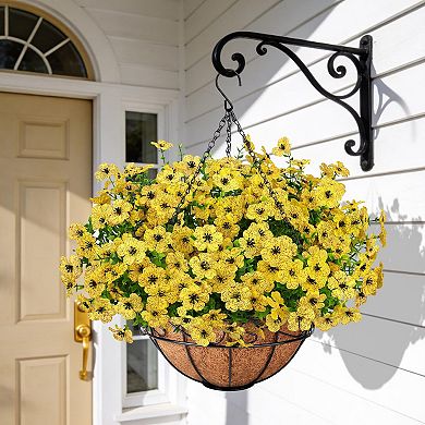 Artificial Hanging Flowers Outdoor Basket UV Resistant