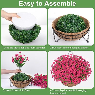 Artificial Hanging Flowers UV Resistant Silk Decoration