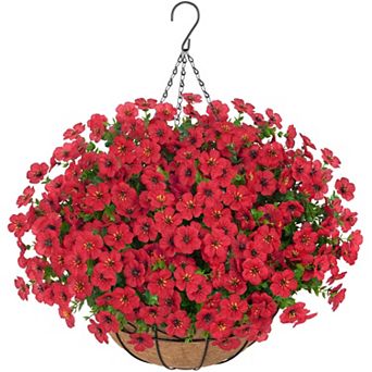 Artificial Hanging Flowers UV Resistant Silk Decoration