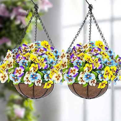Artificial Hanging Basket UV Resistant Outdoor Decor