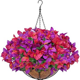 Artificial Hanging Basket UV Resistant Outdoor Decor