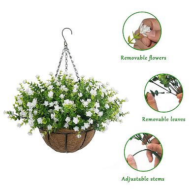 Artificial Hanging Flowers Basket Outdoor Decor