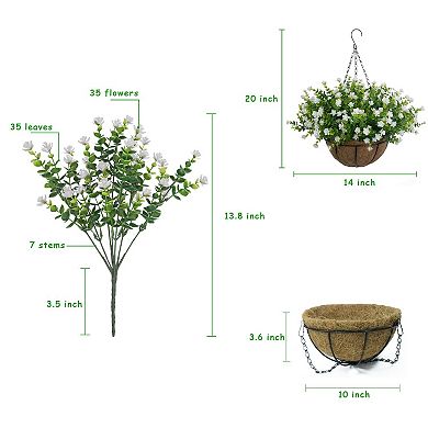 Artificial Hanging Flowers Basket Outdoor Decor